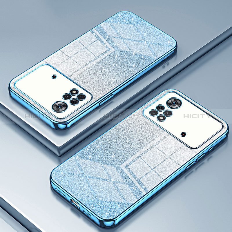 Custodia Silicone Trasparente Ultra Sottile Cover Morbida SY2 per Xiaomi Poco X4 Pro 5G Blu