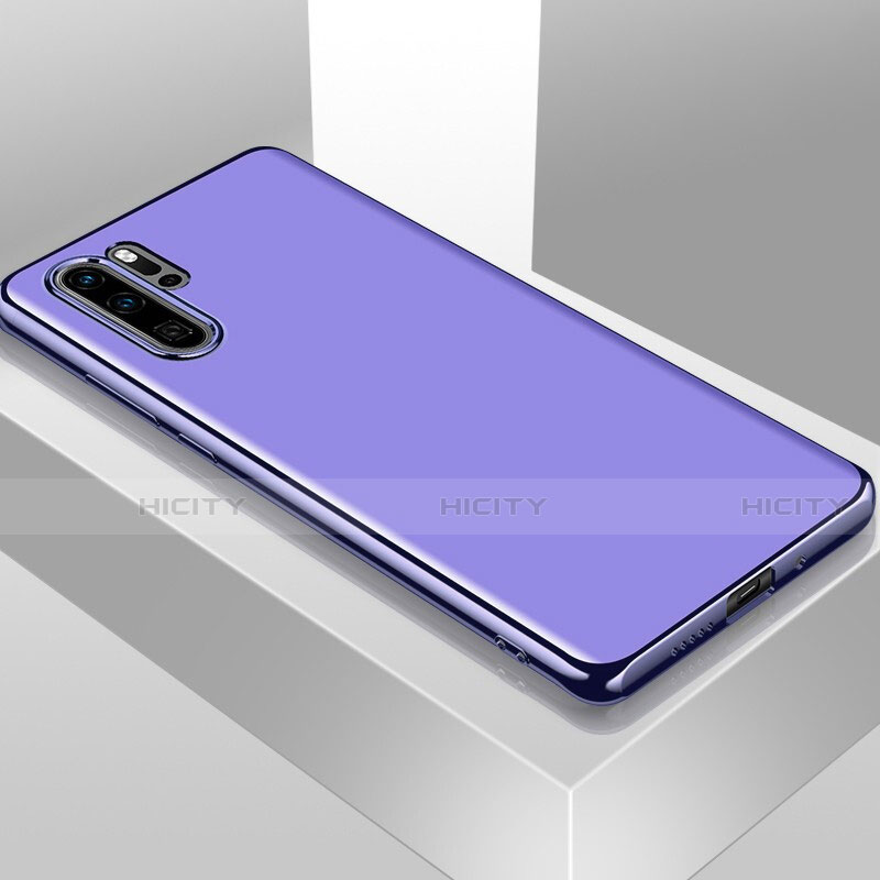 Custodia Silicone Trasparente Ultra Sottile Cover Morbida T01 per Huawei P30 Pro New Edition Viola