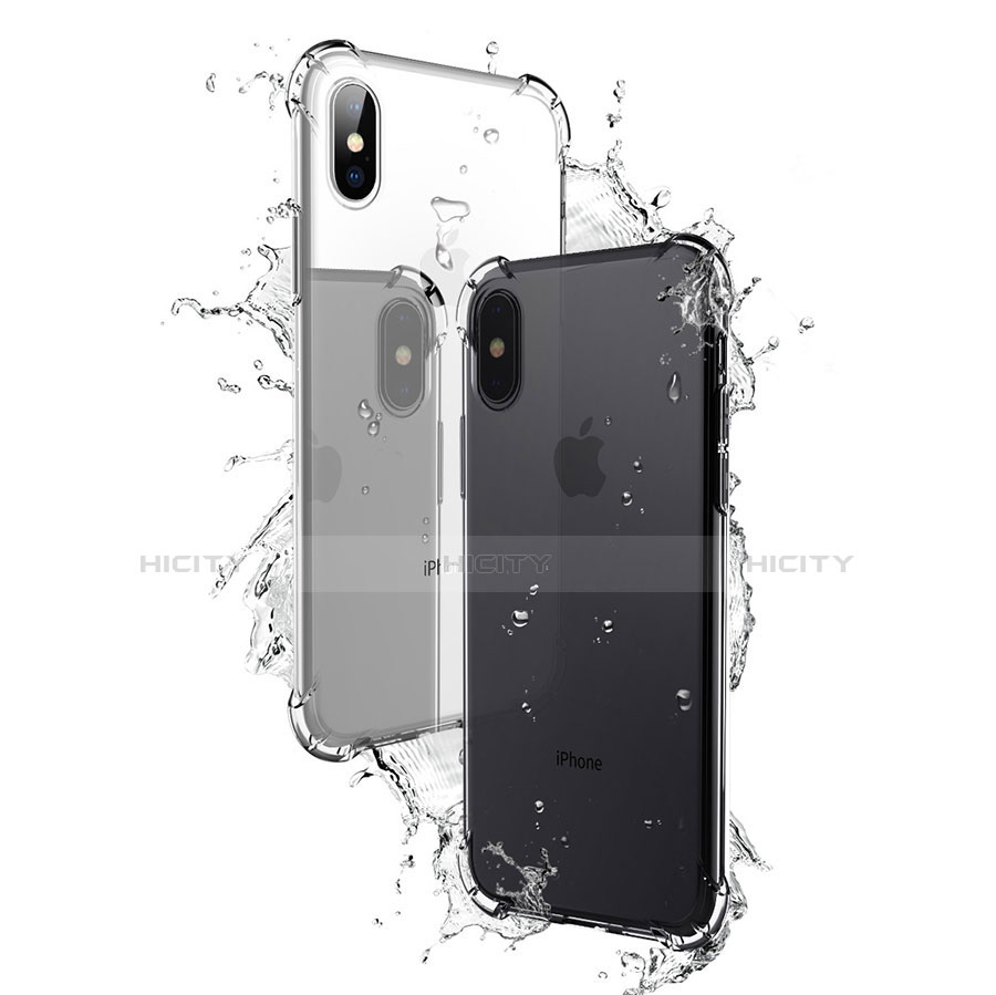 Custodia Silicone Trasparente Ultra Sottile Cover Morbida U01 per Apple iPhone Xs