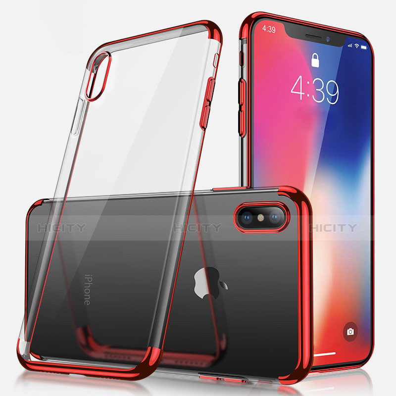 Custodia Silicone Trasparente Ultra Sottile Cover Morbida V02 per Apple iPhone X