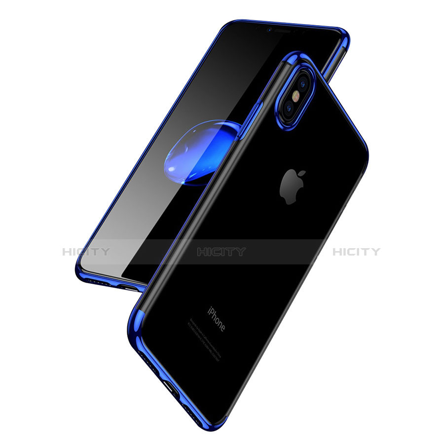 Custodia Silicone Trasparente Ultra Sottile Cover Morbida V02 per Apple iPhone X