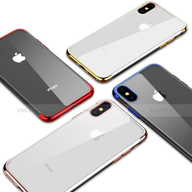 Custodia Silicone Trasparente Ultra Sottile Cover Morbida V02 per Apple iPhone X