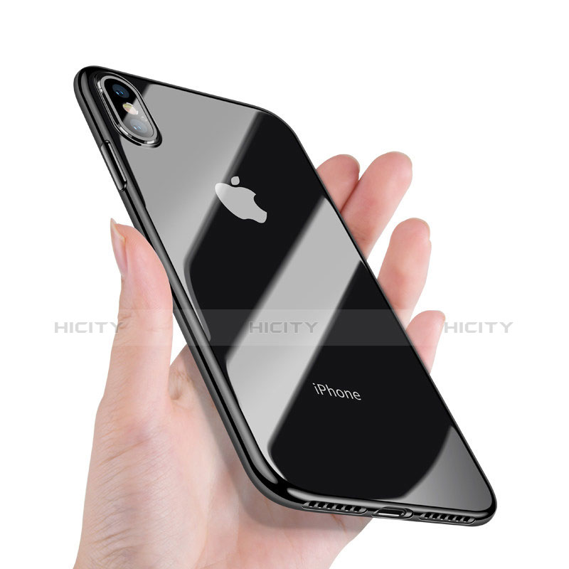 Custodia Silicone Trasparente Ultra Sottile Cover Morbida V03 per Apple iPhone X