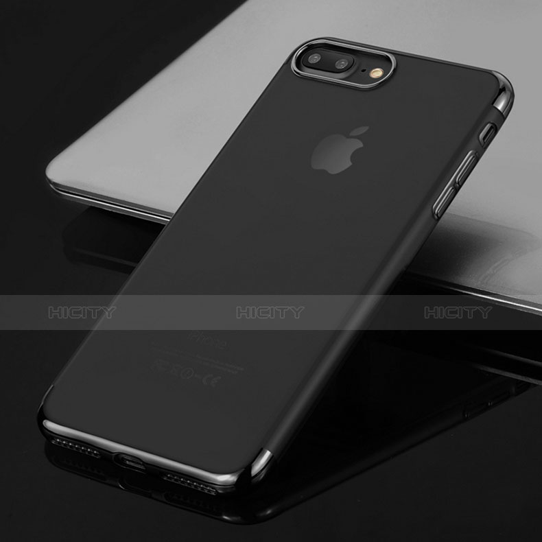 Custodia Silicone Trasparente Ultra Sottile Morbida A22 per Apple iPhone 8 Plus Nero