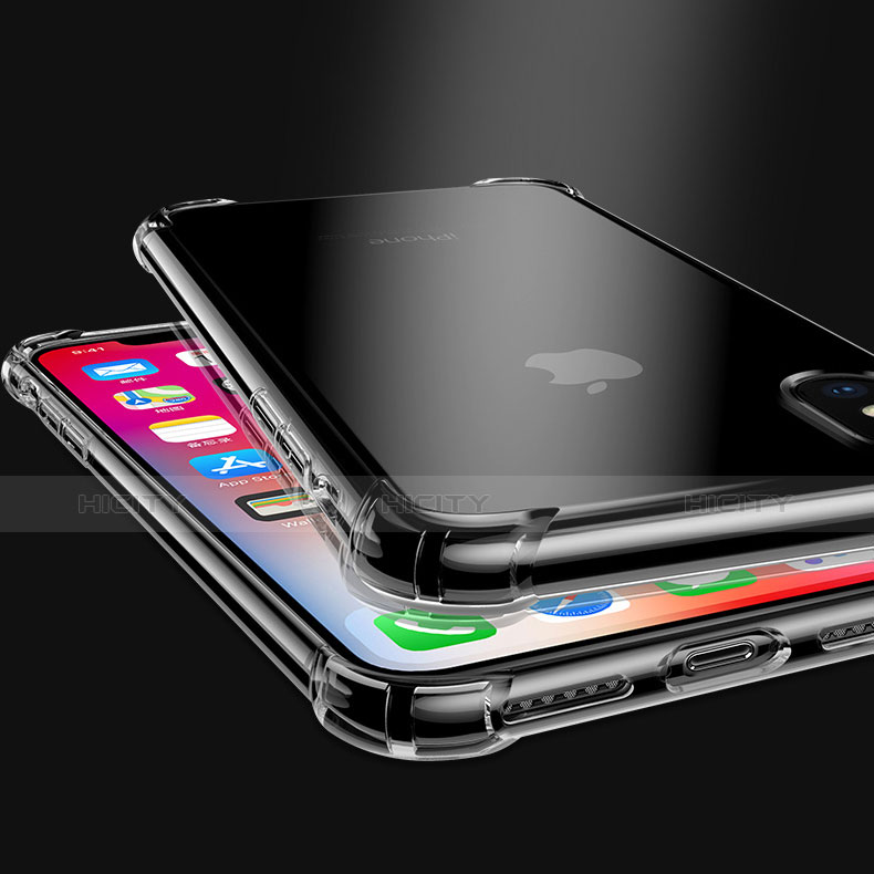 Custodia Silicone Trasparente Ultra Sottile Morbida C04 per Apple iPhone X Chiaro