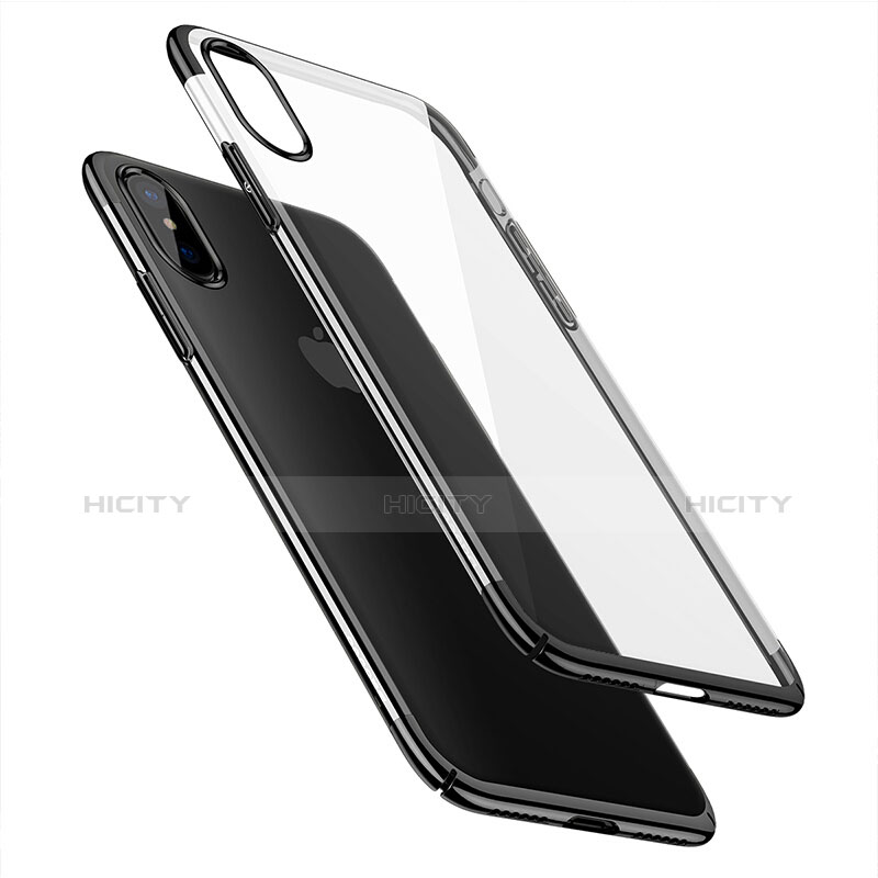 Custodia Silicone Trasparente Ultra Sottile Morbida C16 per Apple iPhone Xs Max Nero