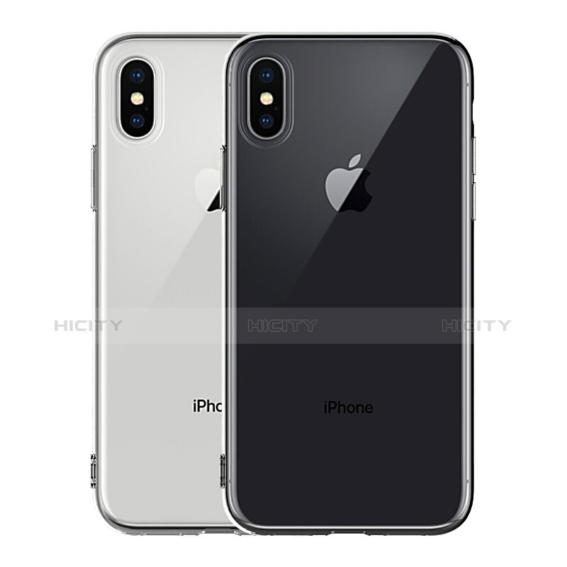 Custodia Silicone Trasparente Ultra Sottile Morbida C19 per Apple iPhone X Chiaro