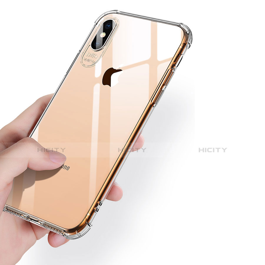 Custodia Silicone Trasparente Ultra Sottile Morbida C23 per Apple iPhone X Chiaro