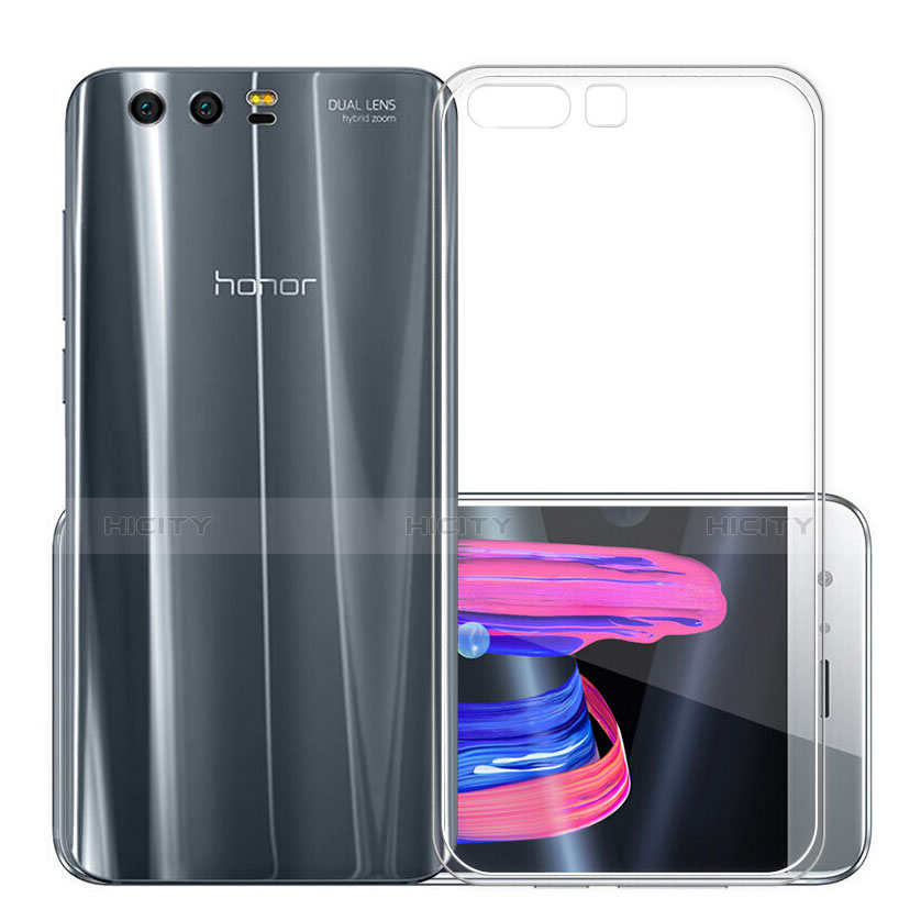 Custodia Silicone Trasparente Ultra Sottile Morbida con Pellicola Protettiva per Huawei Honor 9 Premium Grigio