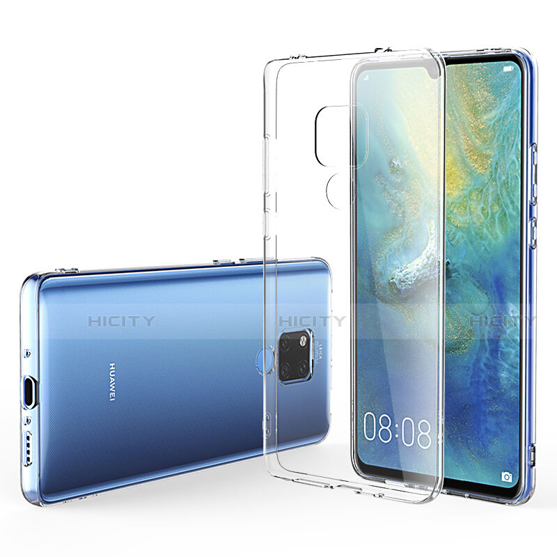 Custodia Silicone Trasparente Ultra Sottile Morbida con Pellicola Protettiva per Huawei Mate 20 X 5G Chiaro