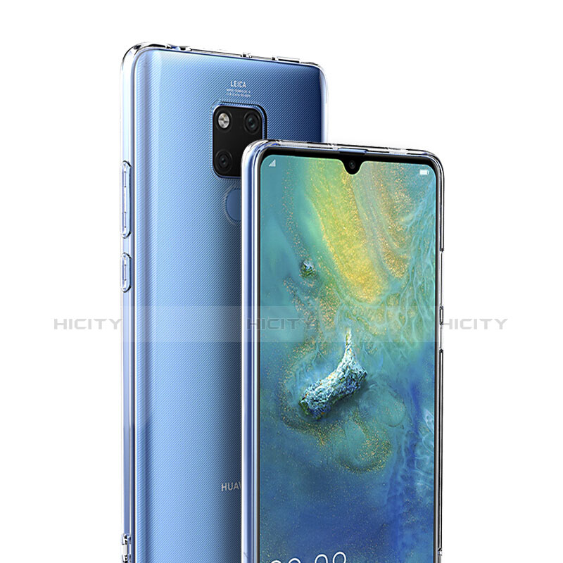 Custodia Silicone Trasparente Ultra Sottile Morbida con Pellicola Protettiva per Huawei Mate 20 X Chiaro