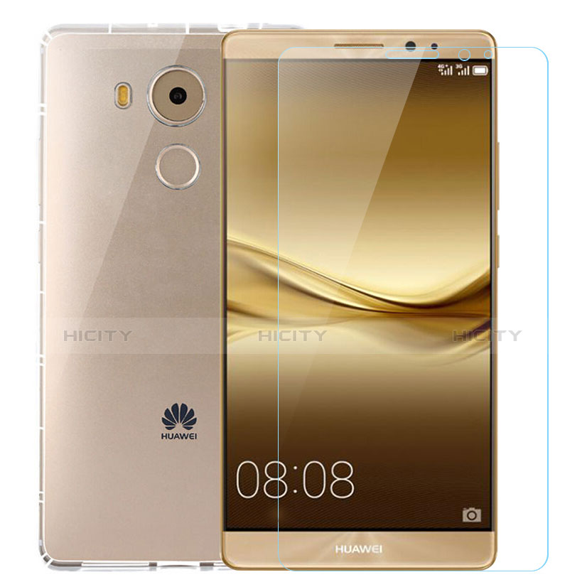 Custodia Silicone Trasparente Ultra Sottile Morbida con Pellicola Protettiva per Huawei Mate 8 Chiaro