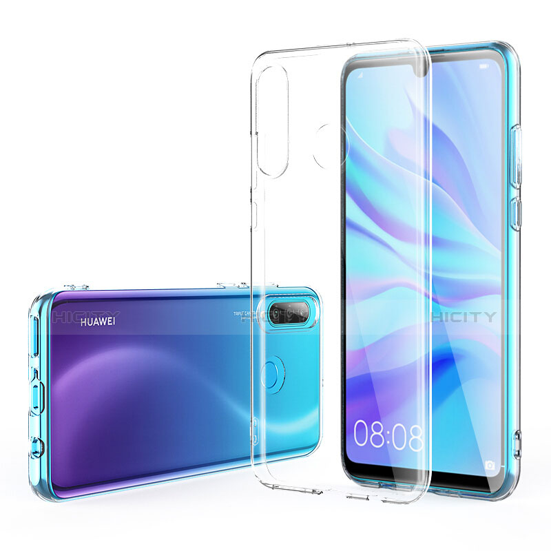 Custodia Silicone Trasparente Ultra Sottile Morbida con Pellicola Protettiva per Huawei Nova 4e Chiaro