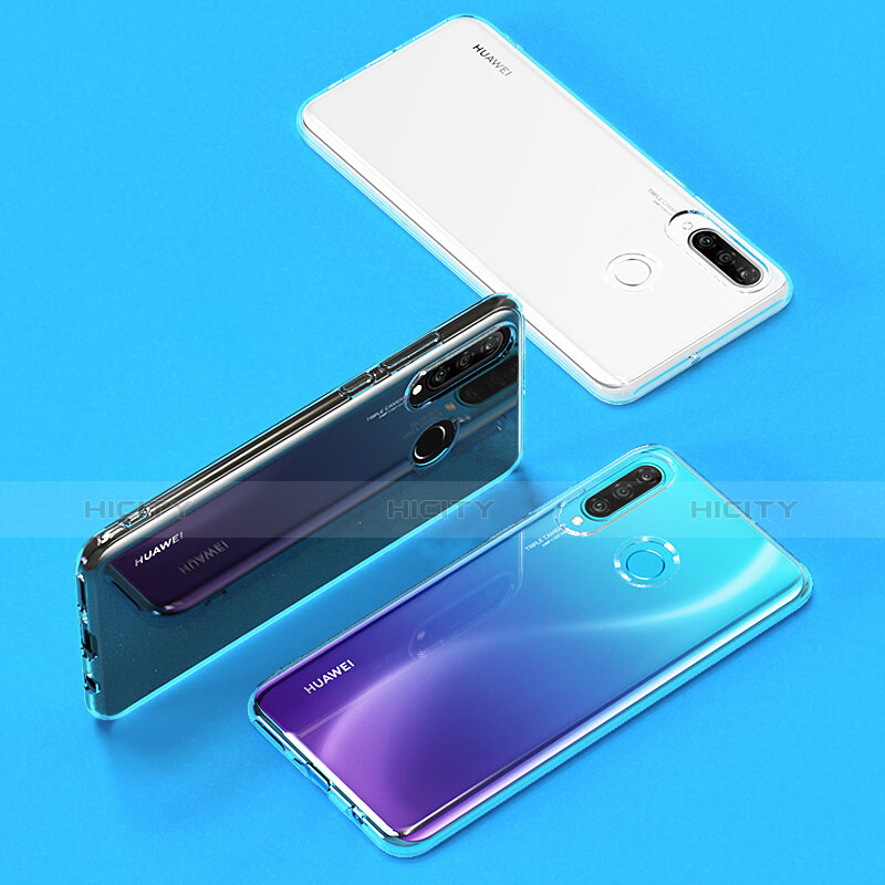 Custodia Silicone Trasparente Ultra Sottile Morbida con Pellicola Protettiva per Huawei P30 Lite New Edition Chiaro