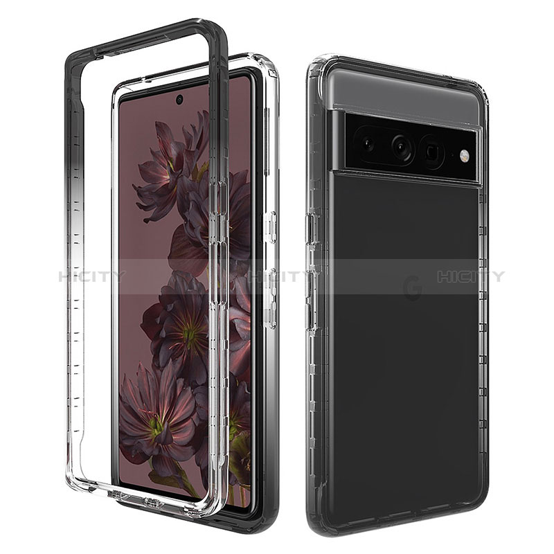 Custodia Silicone Trasparente Ultra Sottile Morbida Cover Fronte e Retro 360 Gradi Sfumato JX1 per Google Pixel 7 Pro 5G