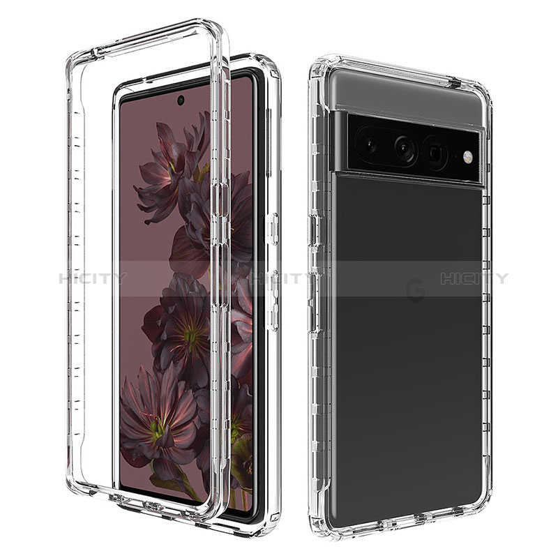 Custodia Silicone Trasparente Ultra Sottile Morbida Cover Fronte e Retro 360 Gradi Sfumato JX1 per Google Pixel 7 Pro 5G