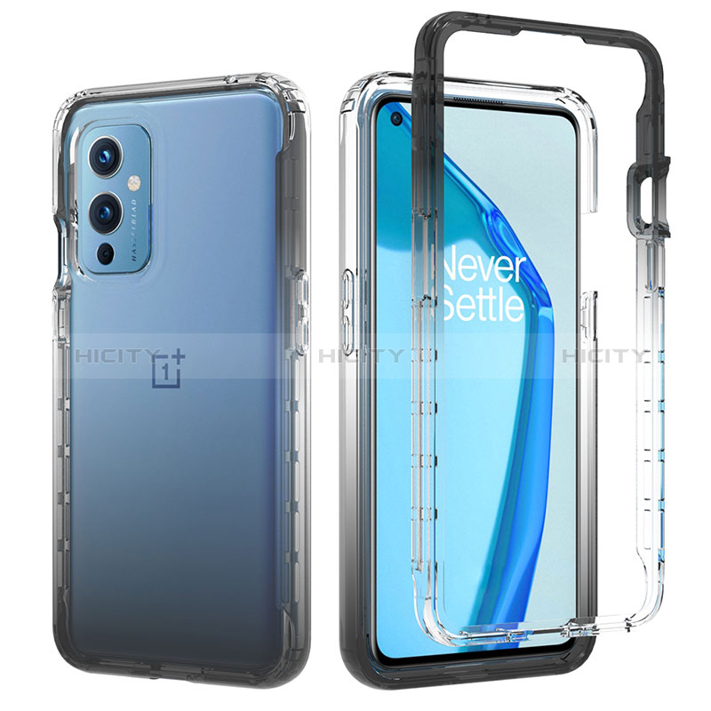 Custodia Silicone Trasparente Ultra Sottile Morbida Cover Fronte e Retro 360 Gradi Sfumato JX1 per OnePlus 9 5G