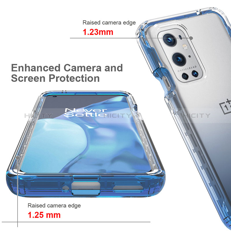 Custodia Silicone Trasparente Ultra Sottile Morbida Cover Fronte e Retro 360 Gradi Sfumato JX1 per OnePlus 9 Pro 5G