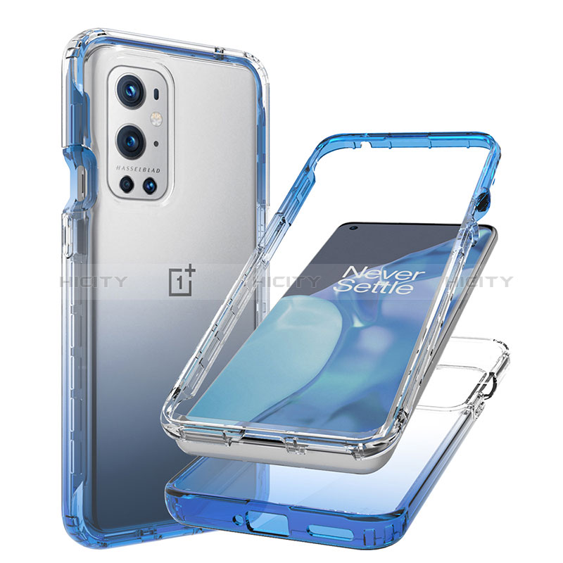 Custodia Silicone Trasparente Ultra Sottile Morbida Cover Fronte e Retro 360 Gradi Sfumato JX1 per OnePlus 9 Pro 5G