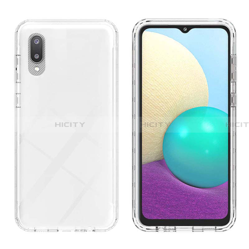 Custodia Silicone Trasparente Ultra Sottile Morbida Cover Fronte e Retro 360 Gradi Sfumato JX1 per Samsung Galaxy A02