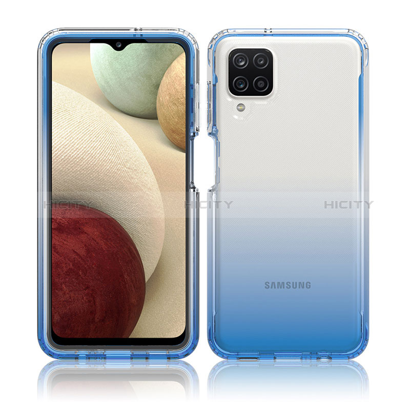 Custodia Silicone Trasparente Ultra Sottile Morbida Cover Fronte e Retro 360 Gradi Sfumato JX1 per Samsung Galaxy A12