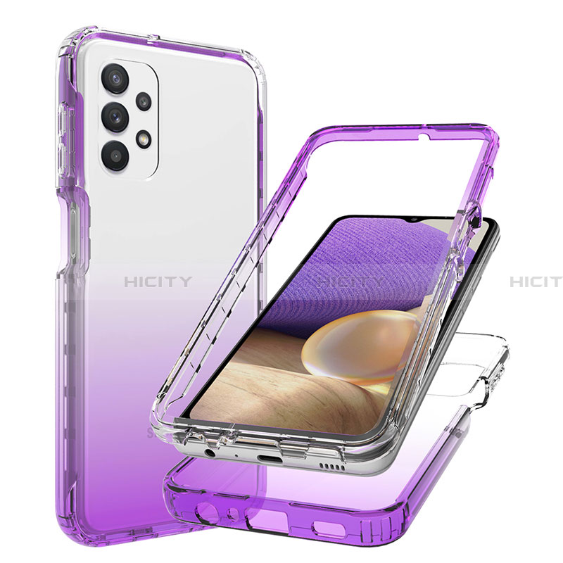 Custodia Silicone Trasparente Ultra Sottile Morbida Cover Fronte e Retro 360 Gradi Sfumato JX1 per Samsung Galaxy A32 4G