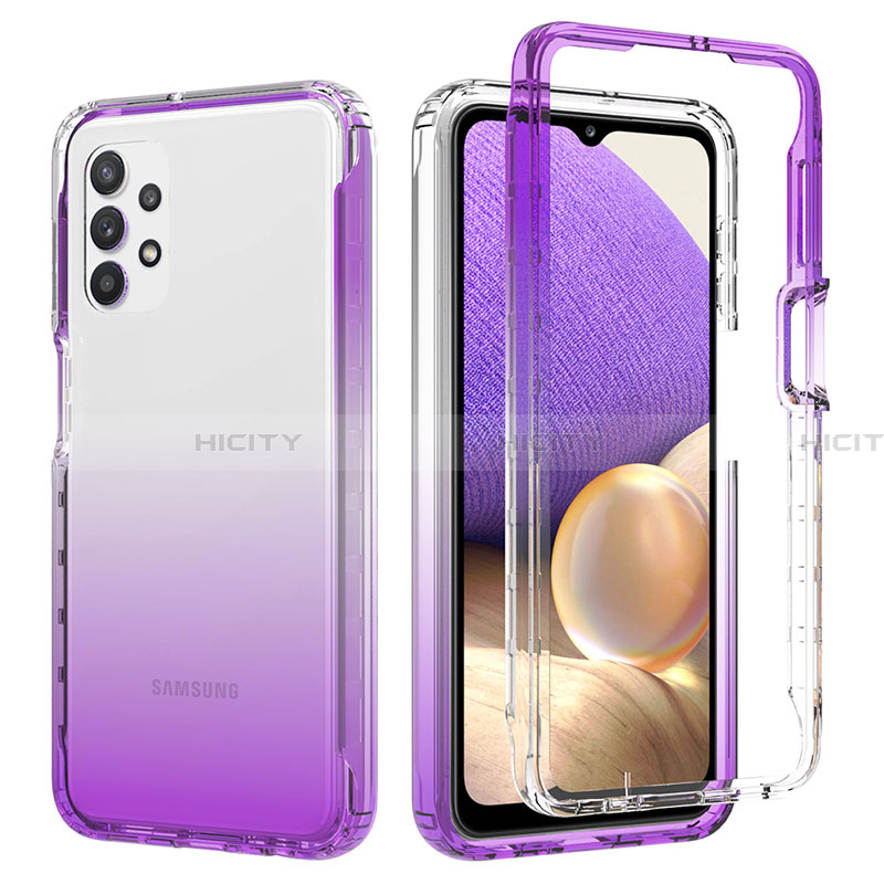 Custodia Silicone Trasparente Ultra Sottile Morbida Cover Fronte e Retro 360 Gradi Sfumato JX1 per Samsung Galaxy A32 4G