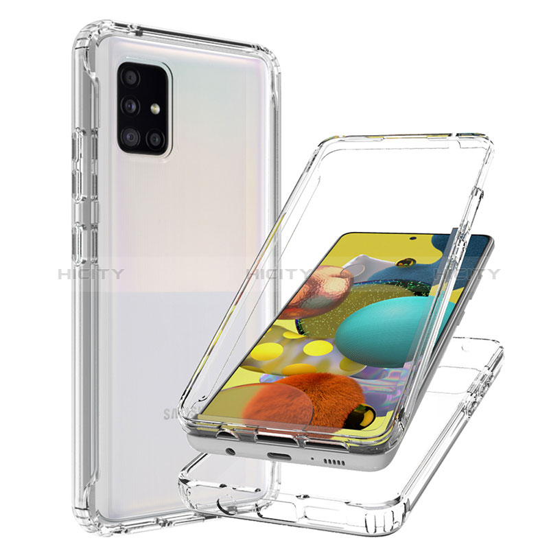 Custodia Silicone Trasparente Ultra Sottile Morbida Cover Fronte e Retro 360 Gradi Sfumato JX1 per Samsung Galaxy A51 4G