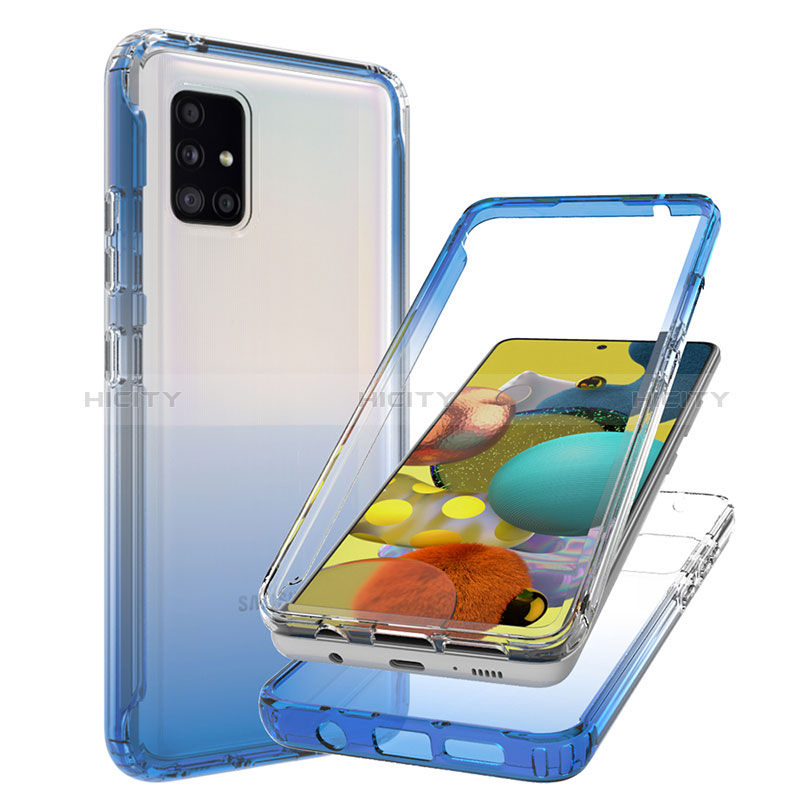 Custodia Silicone Trasparente Ultra Sottile Morbida Cover Fronte e Retro 360 Gradi Sfumato JX1 per Samsung Galaxy A51 4G