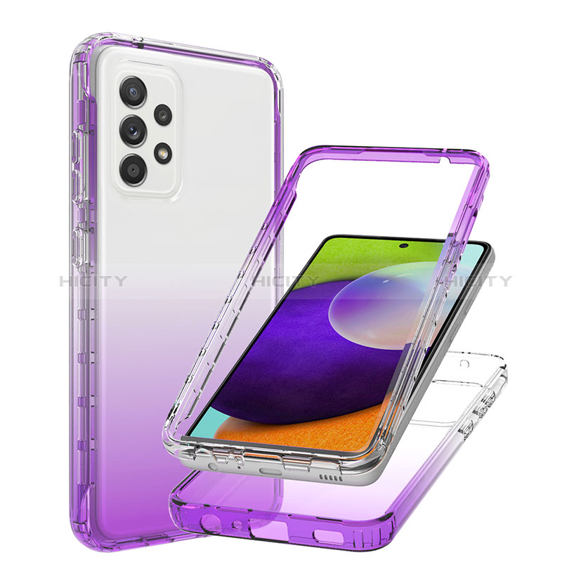 Custodia Silicone Trasparente Ultra Sottile Morbida Cover Fronte e Retro 360 Gradi Sfumato JX1 per Samsung Galaxy A52s 5G