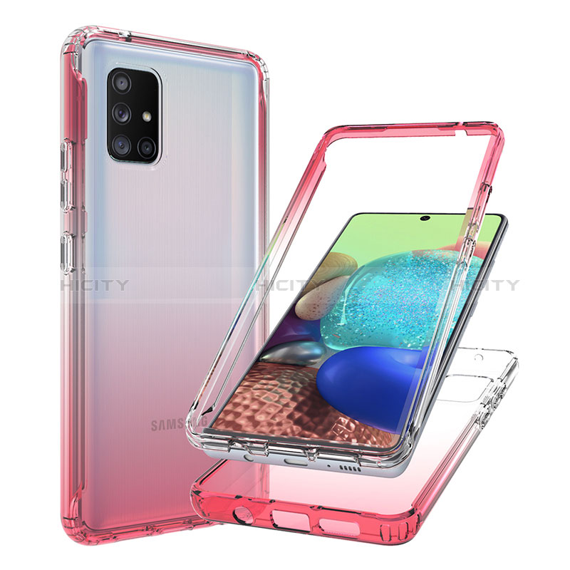 Custodia Silicone Trasparente Ultra Sottile Morbida Cover Fronte e Retro 360 Gradi Sfumato JX1 per Samsung Galaxy A71 5G