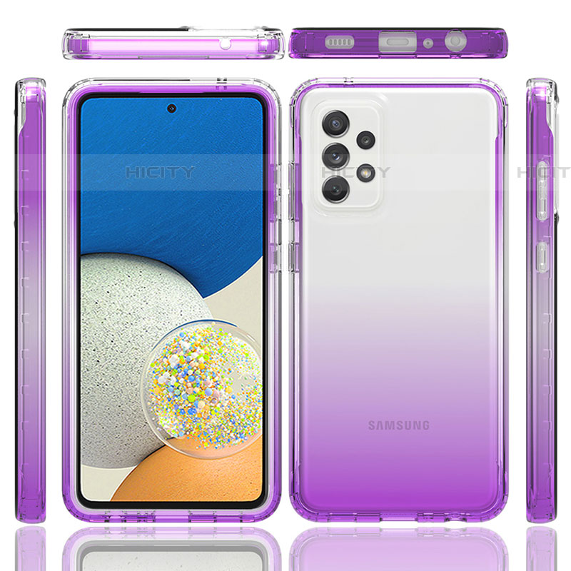 Custodia Silicone Trasparente Ultra Sottile Morbida Cover Fronte e Retro 360 Gradi Sfumato JX1 per Samsung Galaxy A73 5G