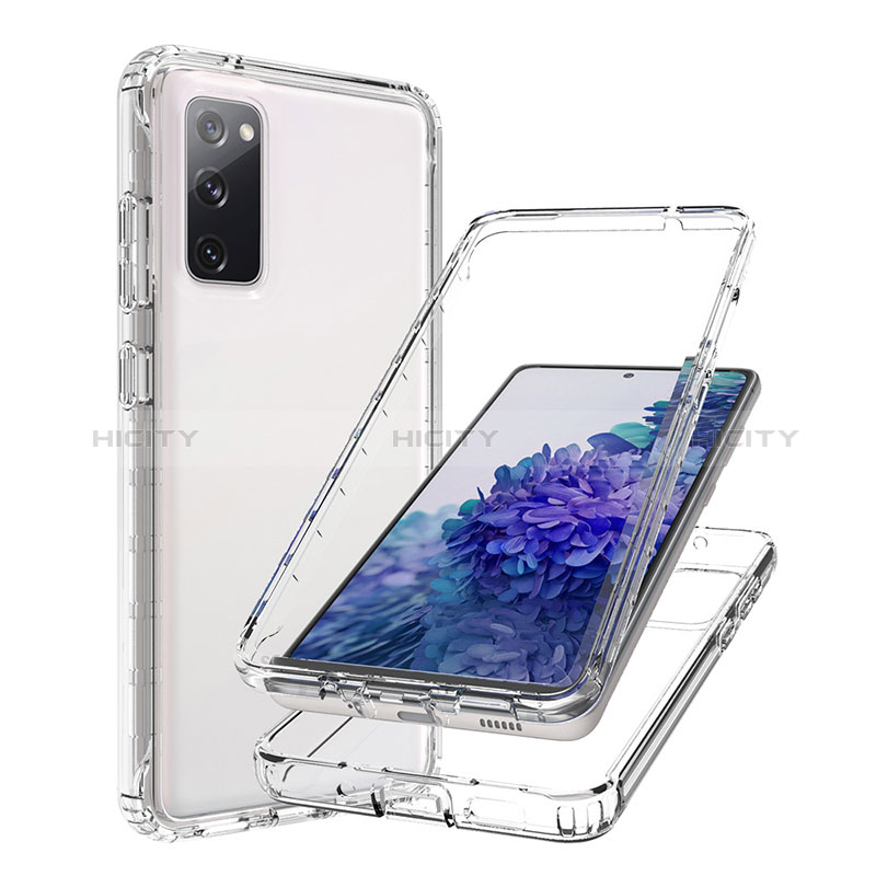 Custodia Silicone Trasparente Ultra Sottile Morbida Cover Fronte e Retro 360 Gradi Sfumato JX1 per Samsung Galaxy S20 FE 5G Chiaro