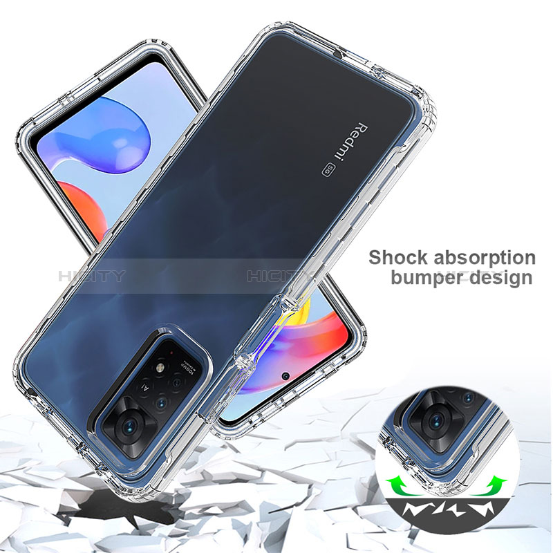 Custodia Silicone Trasparente Ultra Sottile Morbida Cover Fronte e Retro 360 Gradi Sfumato JX1 per Xiaomi Redmi Note 11 Pro 5G