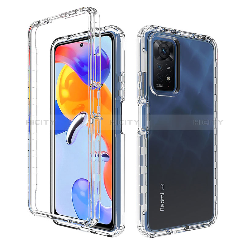 Custodia Silicone Trasparente Ultra Sottile Morbida Cover Fronte e Retro 360 Gradi Sfumato JX1 per Xiaomi Redmi Note 12 Pro 4G Chiaro