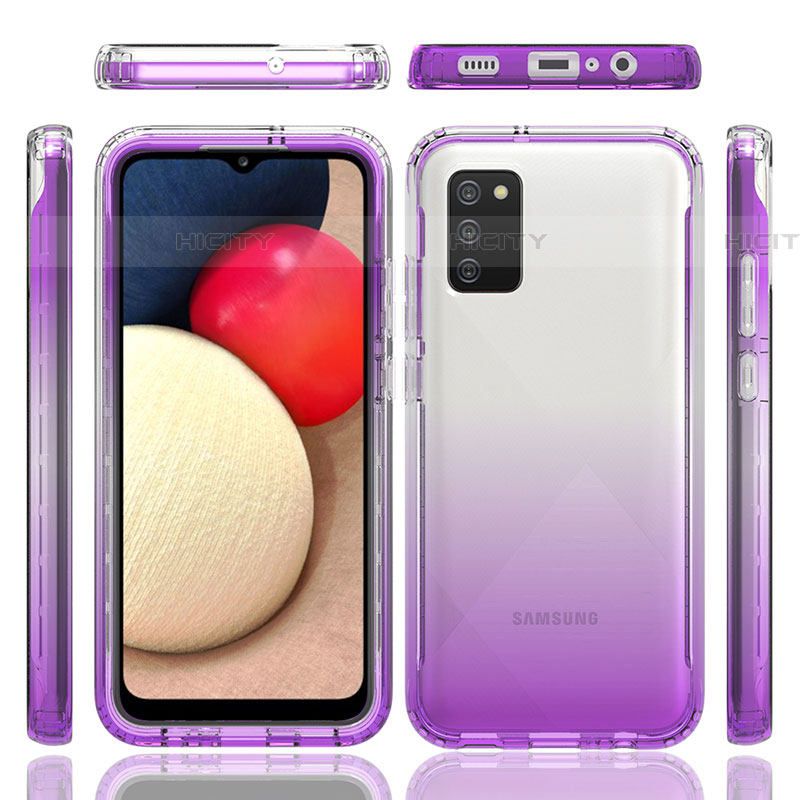 Custodia Silicone Trasparente Ultra Sottile Morbida Cover Fronte e Retro 360 Gradi Sfumato JX4 per Samsung Galaxy A03s