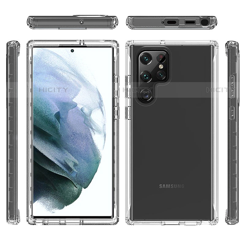 Custodia Silicone Trasparente Ultra Sottile Morbida Cover Fronte e Retro 360 Gradi Sfumato M01 per Samsung Galaxy S23 Ultra 5G