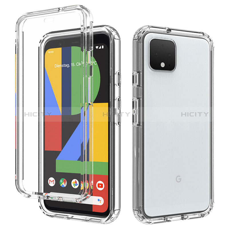 Custodia Silicone Trasparente Ultra Sottile Morbida Cover Fronte e Retro 360 Gradi Sfumato per Google Pixel 4