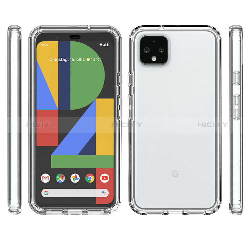 Custodia Silicone Trasparente Ultra Sottile Morbida Cover Fronte e Retro 360 Gradi Sfumato per Google Pixel 4 XL