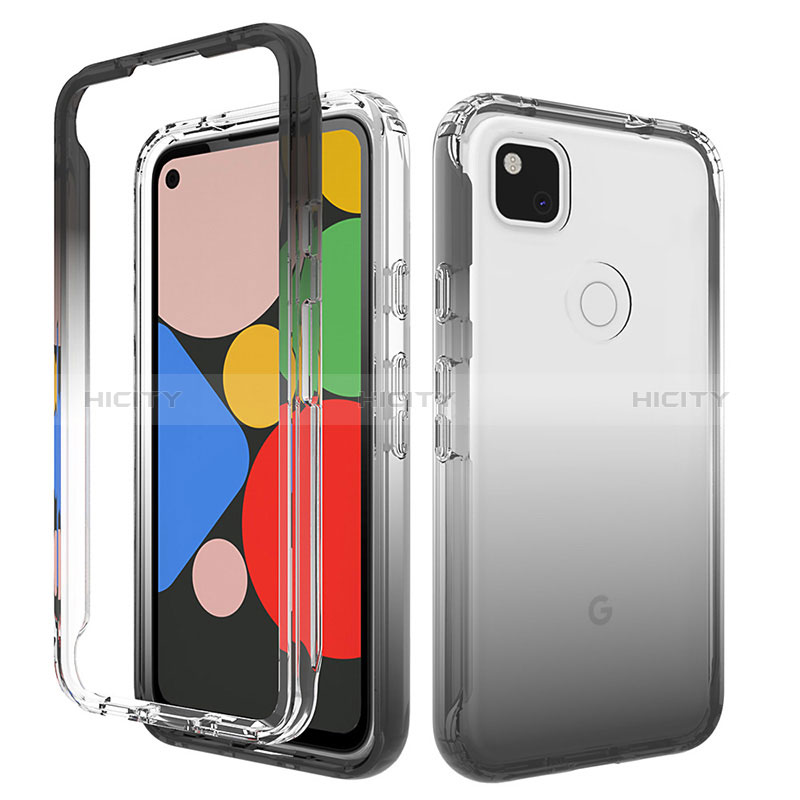 Custodia Silicone Trasparente Ultra Sottile Morbida Cover Fronte e Retro 360 Gradi Sfumato per Google Pixel 4a