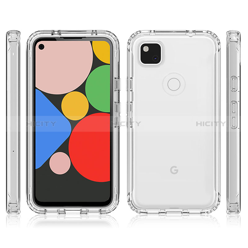 Custodia Silicone Trasparente Ultra Sottile Morbida Cover Fronte e Retro 360 Gradi Sfumato per Google Pixel 4a