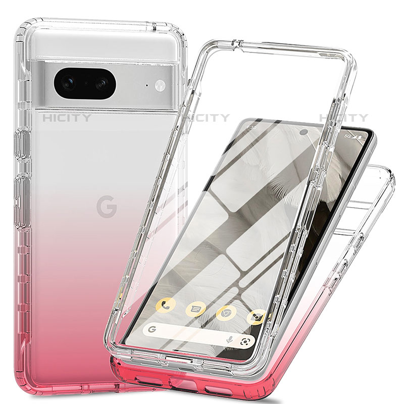 Custodia Silicone Trasparente Ultra Sottile Morbida Cover Fronte e Retro 360 Gradi Sfumato per Google Pixel 7 5G