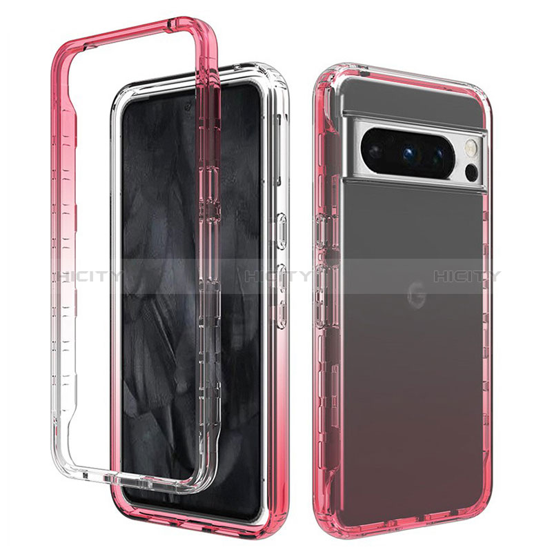 Custodia Silicone Trasparente Ultra Sottile Morbida Cover Fronte e Retro 360 Gradi Sfumato per Google Pixel 8 Pro 5G