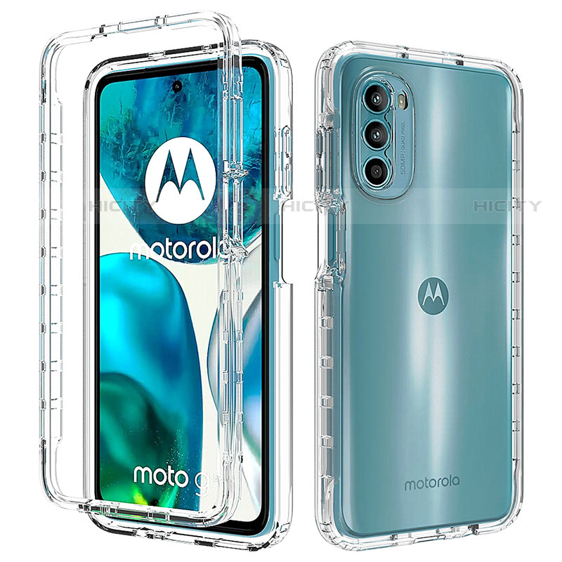 Custodia Silicone Trasparente Ultra Sottile Morbida Cover Fronte e Retro 360 Gradi Sfumato per Motorola Moto G71s 5G