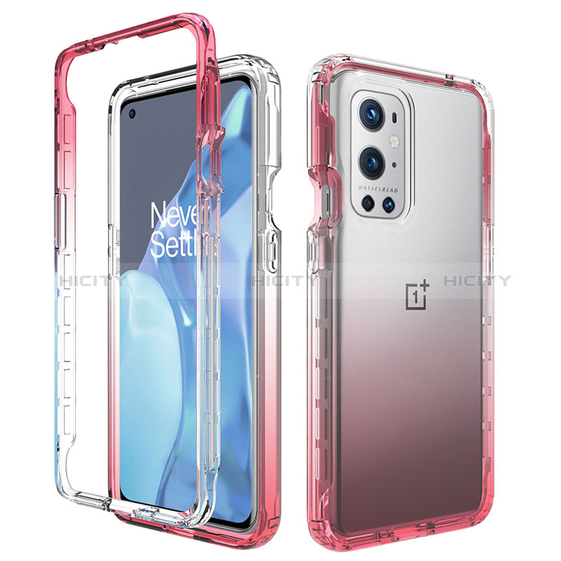 Custodia Silicone Trasparente Ultra Sottile Morbida Cover Fronte e Retro 360 Gradi Sfumato per OnePlus 9 Pro 5G