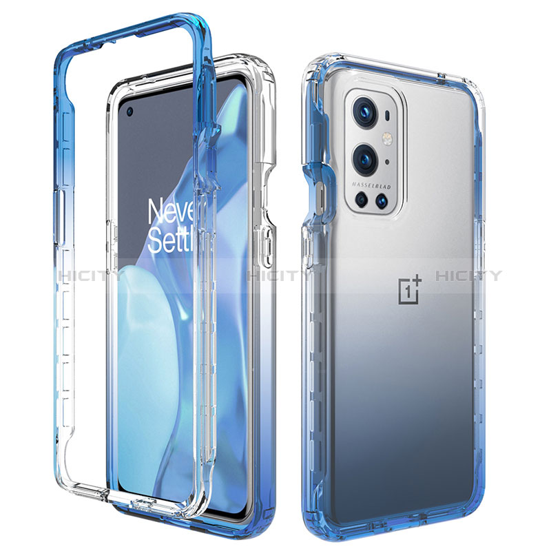 Custodia Silicone Trasparente Ultra Sottile Morbida Cover Fronte e Retro 360 Gradi Sfumato per OnePlus 9 Pro 5G