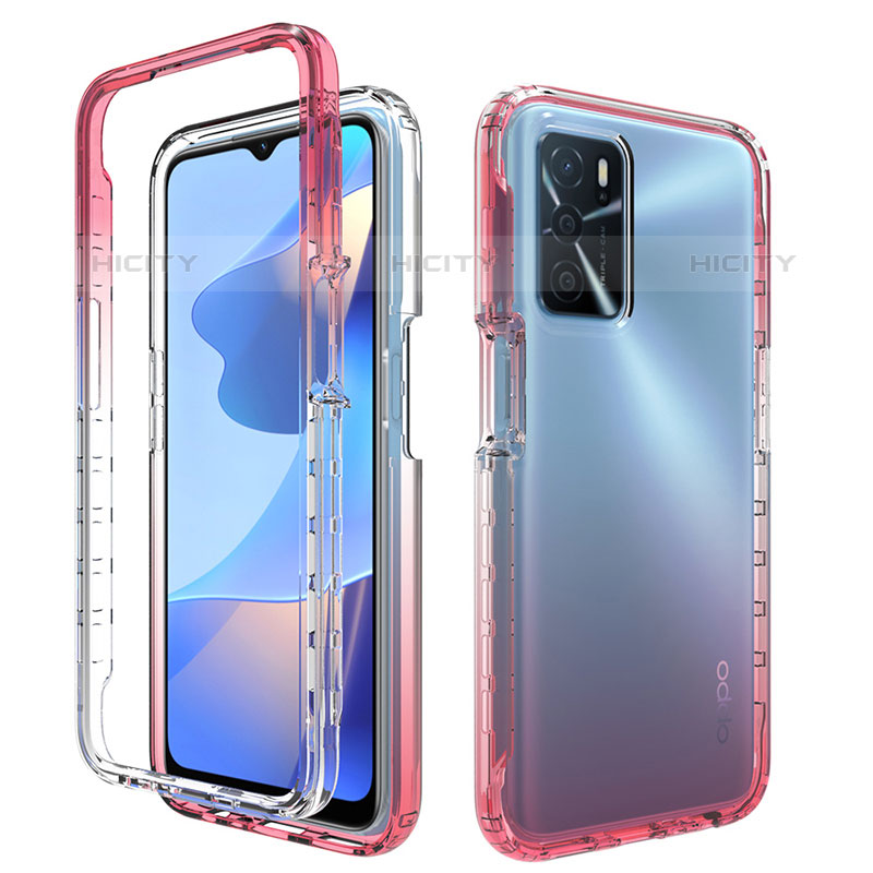 Custodia Silicone Trasparente Ultra Sottile Morbida Cover Fronte e Retro 360 Gradi Sfumato per Oppo A16s