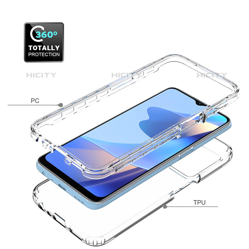 Custodia Silicone Trasparente Ultra Sottile Morbida Cover Fronte e Retro 360 Gradi Sfumato per Oppo A16s