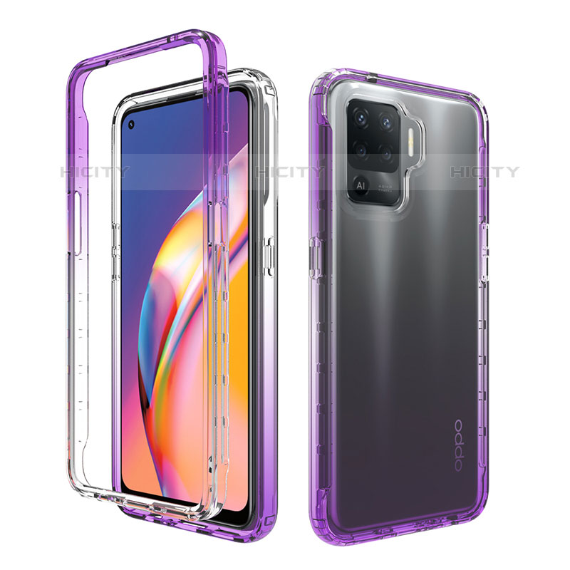 Custodia Silicone Trasparente Ultra Sottile Morbida Cover Fronte e Retro 360 Gradi Sfumato per Oppo A94 4G