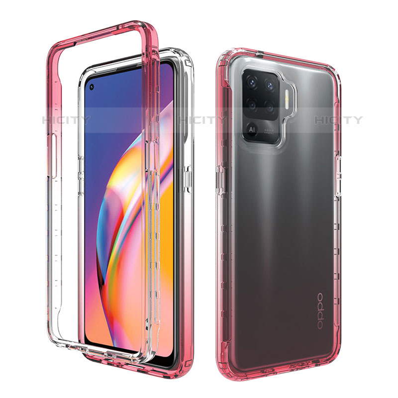 Custodia Silicone Trasparente Ultra Sottile Morbida Cover Fronte e Retro 360 Gradi Sfumato per Oppo F19 Pro